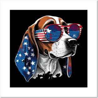 Beagle 4th of July Posters and Art